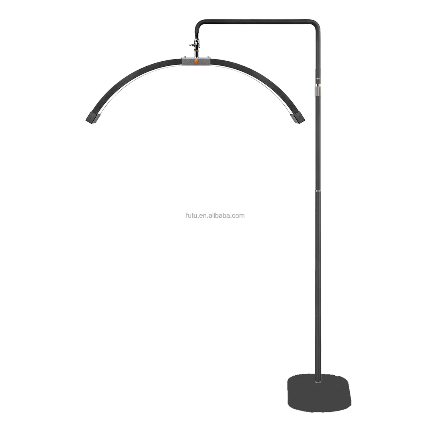 Fosoto Portable Cosmetics Moon Light Lamp for Lashes Half Moon Floor Lamps Lash Bed With Phone Holder for Beauty Eyelash Lamp