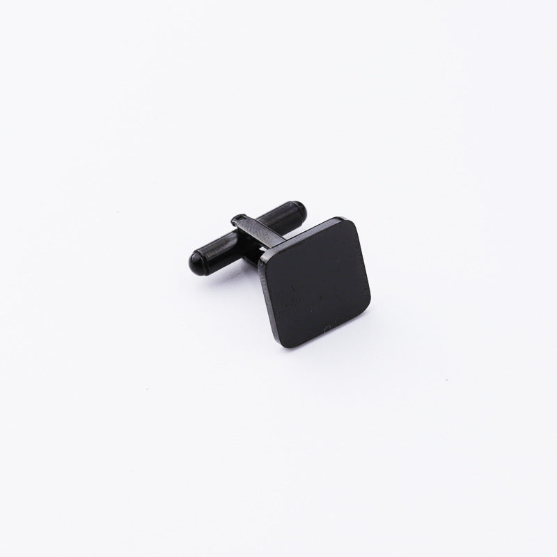 European and American Hot-Selling French-Style Stainless Steel Suit Cufflinks DIY Square Customizable Engraving Cufflinks Jewelry Accessories