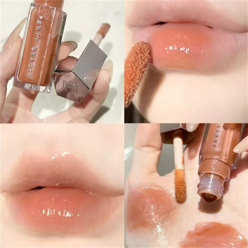 Fashion Fenty Beauty 9 Colors Lip Gloss Waterproof Liquid Lipstick Nude Pink Lips Tint Makeup Moisturizing Lip Glaze Cosmetics