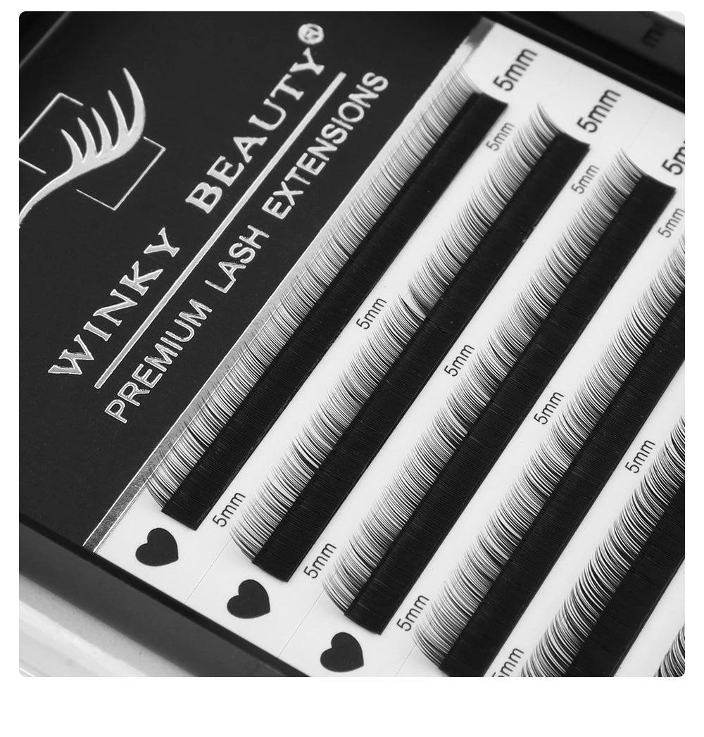 winky beauty Mink Individual Bottom Eyelash Extension B/C Curl 5-7Mix Professional Under Lash Make up Natural False Lashes