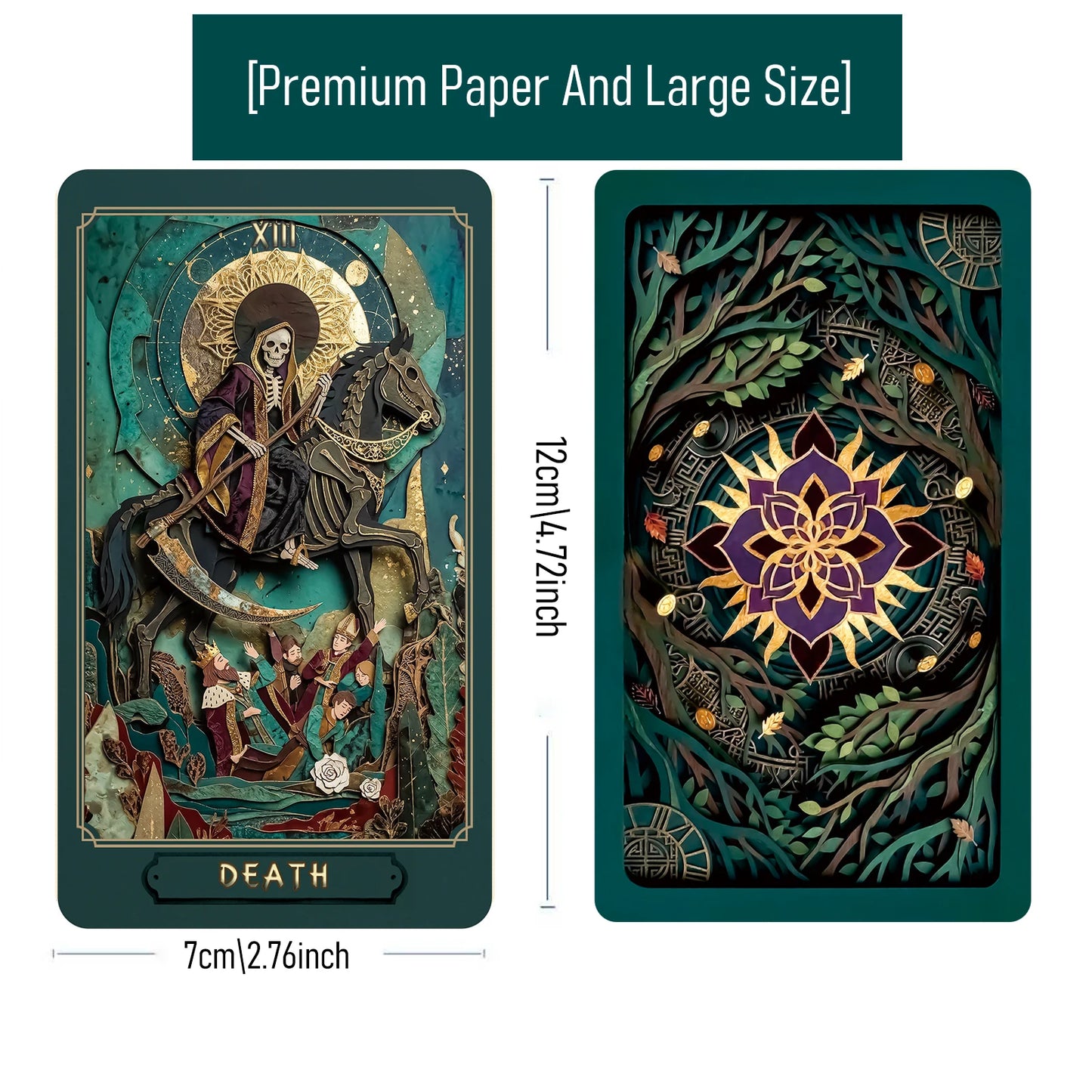 The Gilded Age Tarot | 78 Paper-Cut Art Cards | Includes a Guide, Suitable for Beginners and Experienced Readers