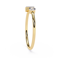 High Quality Women's Open Baguette Diamond Engagement Ring 14K Solid Gold Natural Diamond 0.10 Carat IGI Certified Bridal