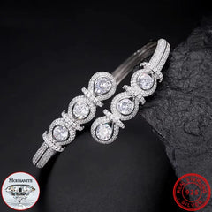 Luxury Moissanite Diamond Bracelet 925 Sterling Silver Fine for Women & Men Hip Hop Jewelry
