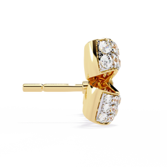 Women's Diamond Earrings with Lab Grown Diamonds 14K Solid Gold Bow style Designer Jewelry Butterfly Shape Earrings Gift for Her