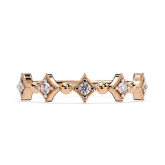 SHREERAJ SOLITAIRE Sterling Silver 14K Gold Ethnic Natural Diamond 0.12 Carat Brilliant Cut IGI Certified Women's Wedding Ring