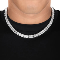 Luxury 8mm 925 Sterling Silver D VVS Moissanite Tennis Chain Bracelet Iced Bling Tennis Necklace for Women Hip Hop Style Jewelry