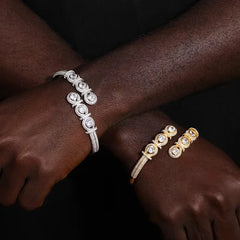 Luxury Moissanite Diamond Bracelet 925 Sterling Silver Fine for Women & Men Hip Hop Jewelry