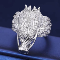 S925 Moissanite Hip Hop Iced Out Fashion Jewelry Dragon Rings For Men Animal Silver King Party Christmas Gift