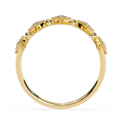 SHREERAJ SOLITAIRE Sterling Silver 14K Gold Ethnic Natural Diamond 0.12 Carat Brilliant Cut IGI Certified Women's Wedding Ring