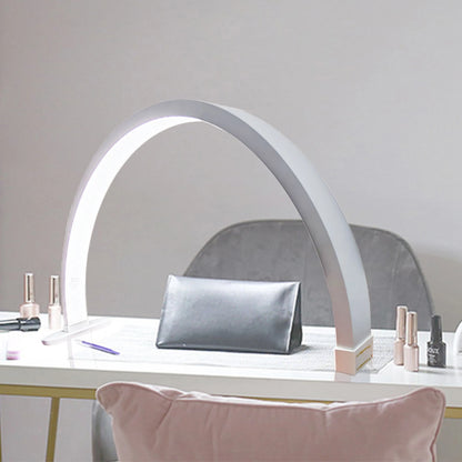 FOSOTO 30inch Arc U-shaped Nail Desk Light Manicure Half Moon Table Light with Rhinestones for Lashes Nail Tattoo Beauty Lamp
