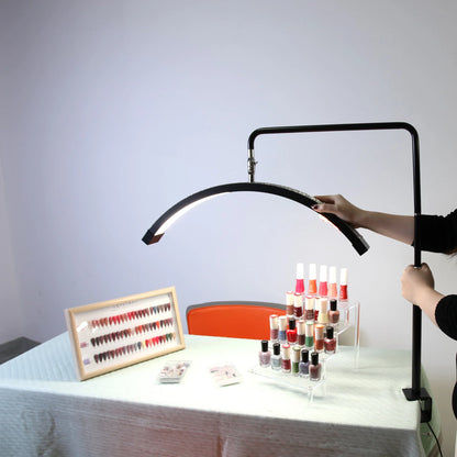 25inch Desk Lamp Clip-on Table Lash Light Moon Lamp UV Led Nail Lamp with Clamp for Nails Beauty Moon Light Lamp for Lash Tattoo