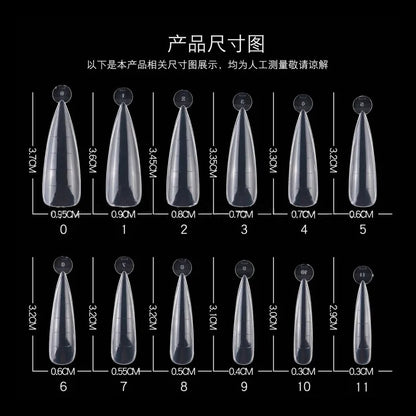 100/120Pcs/Box Stiletto Clear Dual System Nails Forms False Tips Quick Building Gel Mold Full Cover Nail Extension Forms Tools