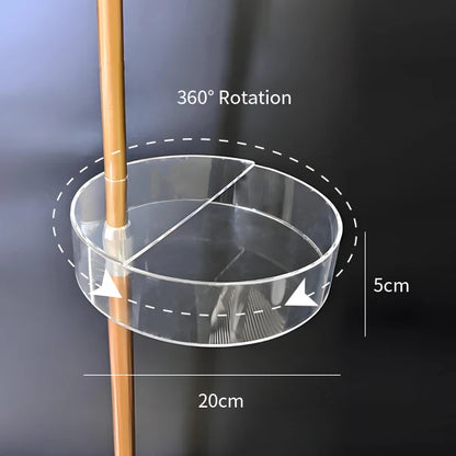 FOSOTO Transparent Acrylic Tray Makeup Brush Holder on Photography Tripod for Half Moon Light Placing Eyebrow Makeup Beauty