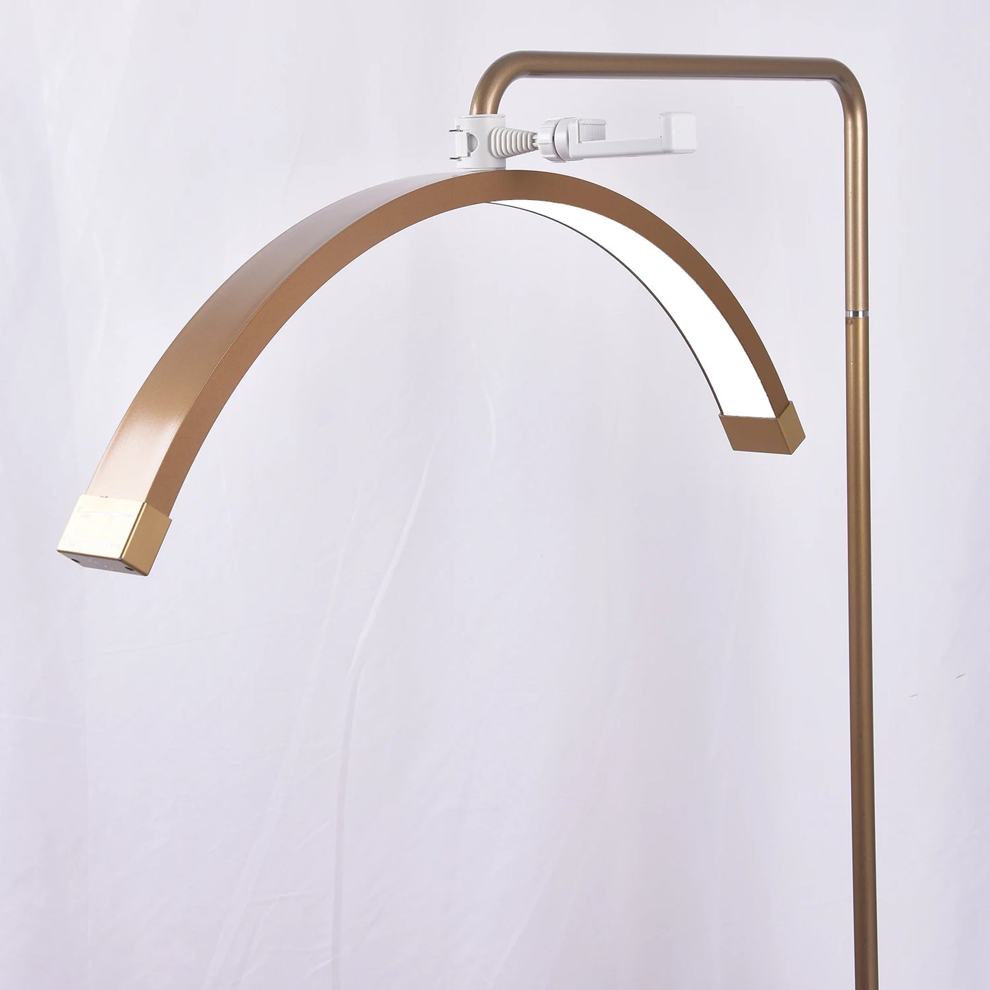 FOSOTO 28-Inch Portable Gold LED Half Moon Lash Light with Lash Tray Magnifying Lamp for Eyelash Beauty Lamp Salon Nail Artist