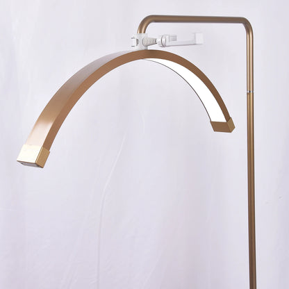 FOSOTO 28-Inch Portable Gold LED Half Moon Lash Light with Lash Tray Magnifying Lamp for Eyelash Beauty Lamp Salon Nail Artist
