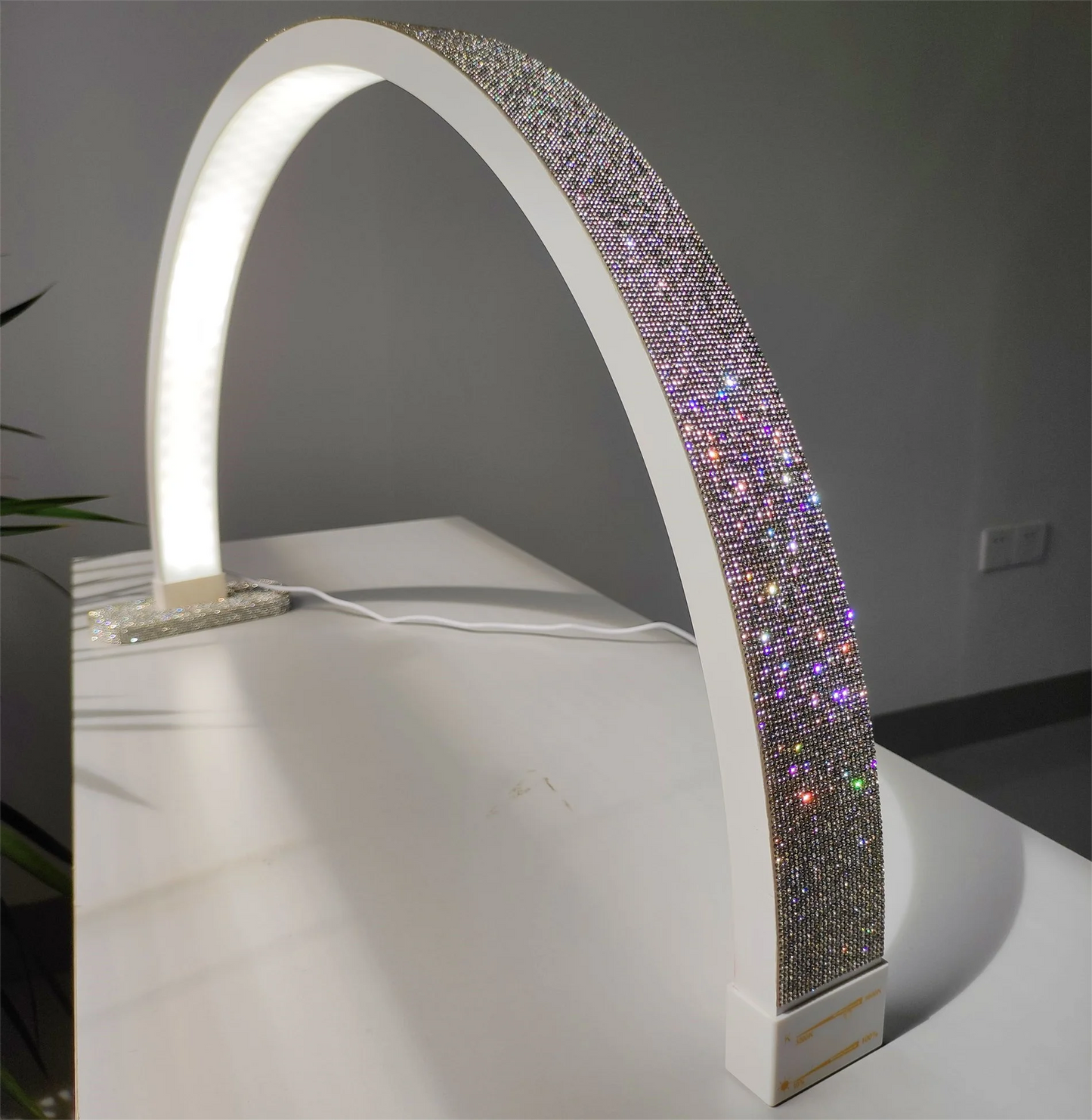 FOSOTO Overseas Warehouse Golden Half Table Moon Video Ring Lash Light UV Nail Lamp for Beauty Nails Photography Photo Lash Bed