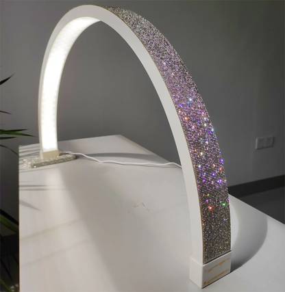 FOSOTO Overseas Warehouse Golden Half Table Moon Video Ring Lash Light UV Nail Lamp for Beauty Nails Photography Photo Lash Bed