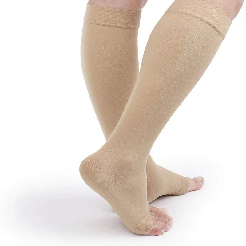 2PCS Compression Stockings Medical Grade 23-32mmHg Leg Calf Compression Socks Varicose Veins Edema Shin Splints Nursing Support
