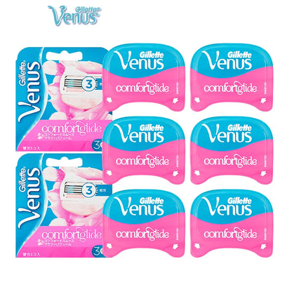 Gillette Women Razor Blades Venus ComfortGlide 3 Layers Blade Protect Skin Shaving Hair Removal Replacement Razor Refill 3/6 Pcs