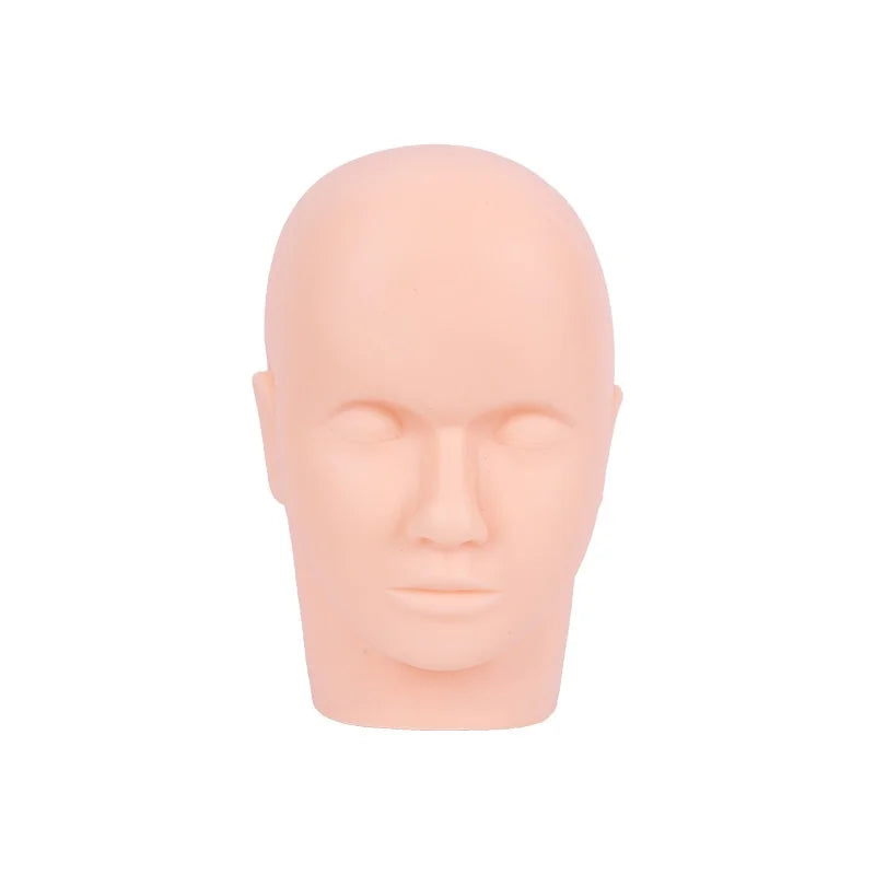 Eyelash Extension Practice Head Model Silicone Human Head Beginners Soft Practice Eyelash Grafting Tattooing Beauty Massage