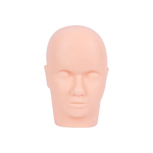 Eyelash Extension Practice Head Model Silicone Human Head Beginners Soft Practice Eyelash Grafting Tattooing Beauty Massage