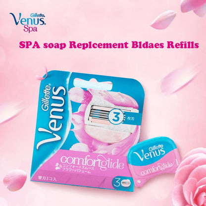 Gillette Women Razor Blades Venus ComfortGlide 3 Layers Blade Protect Skin Shaving Hair Removal Replacement Razor Refill 3/6 Pcs