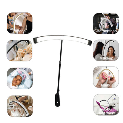 Luna Levitant Moon Lamp Overseas Led Wall Mounted Half Moon Beauty Light for Lashes Ceiling Light for Makeup Artist Tattooists