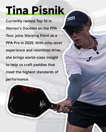 Warping Point Tina Pisnik Phoenix Pickleball Paddle UPA-A Approved Raw T700 Carbon Fiber 16MM/13.3MM Power Drive System Precise