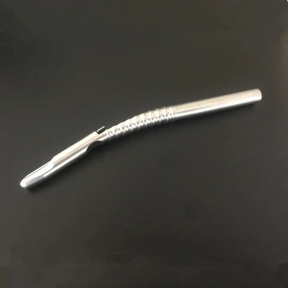 1 Pcs Dental Implant Bone Scraper Instrument Stainless Steel Tool Surgical Collector Straight and Curved for Choose
