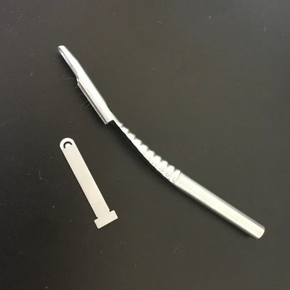1 Pcs Dental Implant Bone Scraper Instrument Stainless Steel Tool Surgical Collector Straight and Curved for Choose