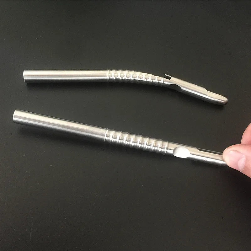 1 Pcs Dental Implant Bone Scraper Instrument Stainless Steel Tool Surgical Collector Straight and Curved for Choose