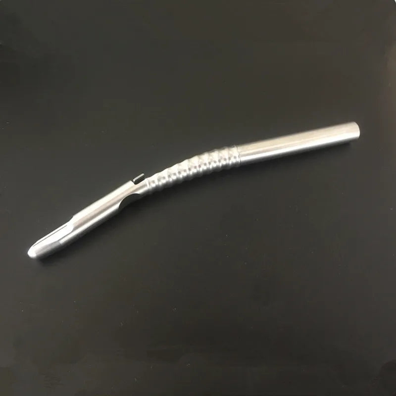 1 Pcs Dental Implant Bone Scraper Instrument Stainless Steel Tool Surgical Collector Straight and Curved for Choose