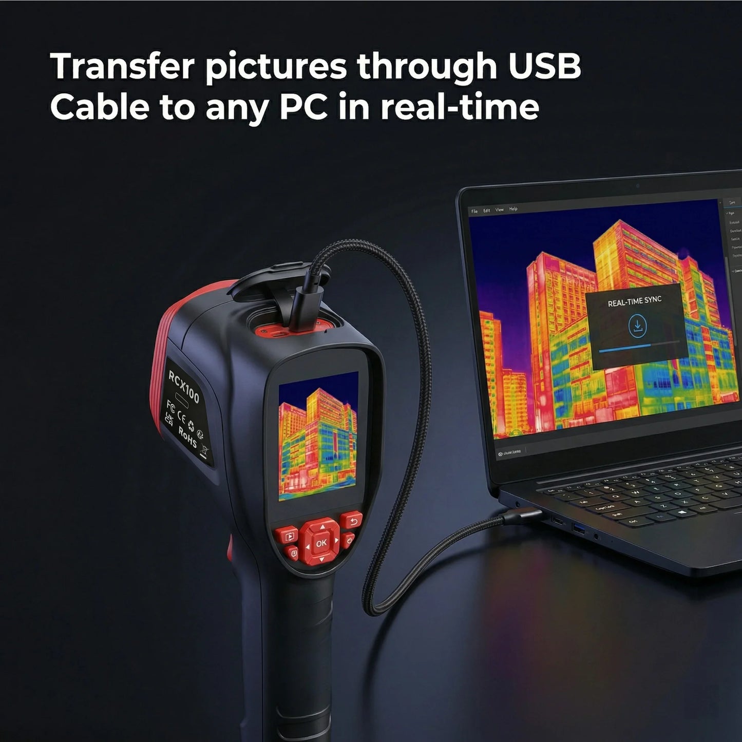 2026 Upgraded Portable Thermal Imaging Camera 320x240 High Definition Screen Rechargeable Battery Infrared Imager for Home Use