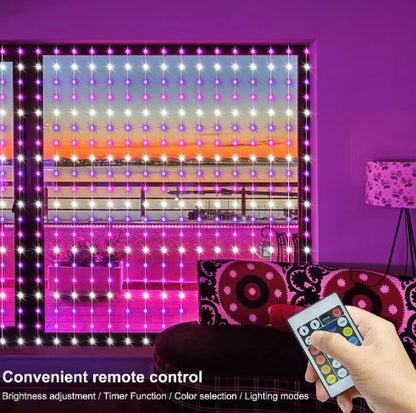 Intelligent IP65 Waterproof LED Blackout Curtains Indoor/Outdoor Decoration Party Features Control 2*2 Meters RGB Water Curtain