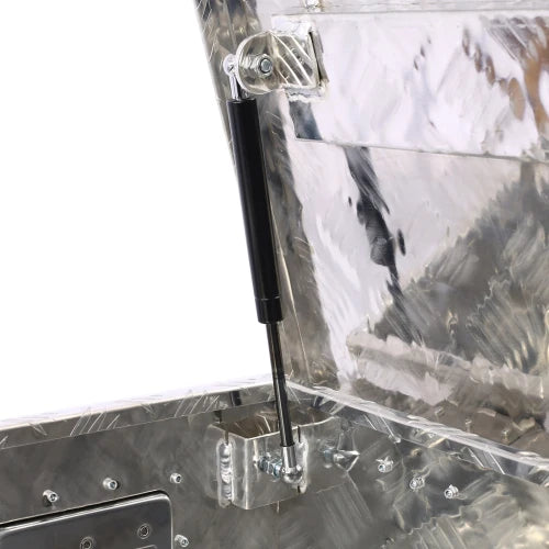 39-Inch Heavy Duty Aluminum Tool Box Truck Bed Outdoor Trailer Pickup Storage Organizer RV Storage W Lock Keys Silver FCJ