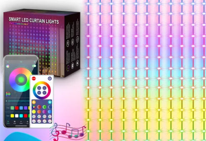 Intelligent IP65 Waterproof LED Blackout Curtains Indoor/Outdoor Decoration Party Features Control 2*2 Meters RGB Water Curtain