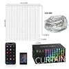 Intelligent IP65 Waterproof LED Blackout Curtains Indoor/Outdoor Decoration Party Features Control 2*2 Meters RGB Water Curtain