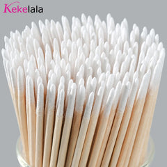 1000pcs Micro Wood Cotton Swab Eyelash Extension Tools Tatoo Microblading Cleaning Wooden Sticks Cosmetic Cotton Brush Buds Tip