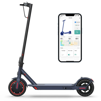 Dual Suspension Folding Electric Scooter for Adults 350W Motor 19/22Mph Speed 21-28 Miles Range 8.5'/10' Tires 21-28 Miles Range