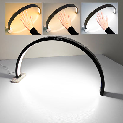 FOSOTO Overseas Warehouse Golden Half Table Moon Video Ring Lash Light UV Nail Lamp for Beauty Nails Photography Photo Lash Bed