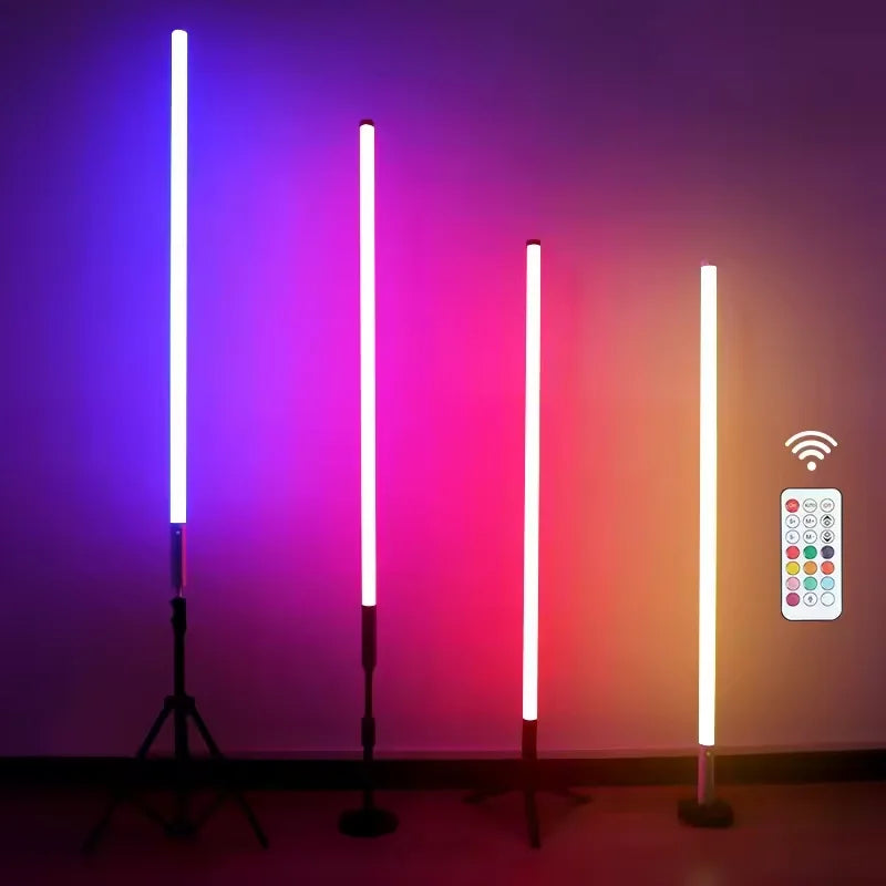 Free Shipping USA 4Pack Battery Rgb Led Neon Tube Light Bar With Stand Bracket for DJ Dance Stage Party Events Both Lighting