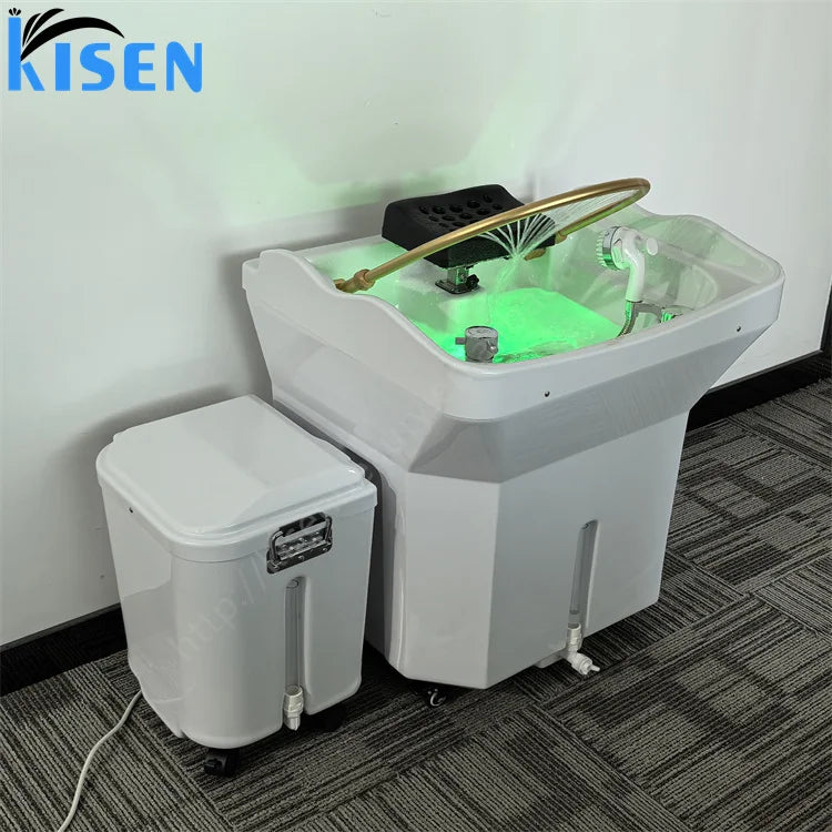 KISEN Beauty Salon Basin Hair Washing Head Spa Basin Portable Head Spa Sink Good Quality Salon Equipment Shampoo Basin for Sink