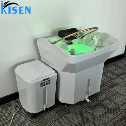 KISEN Beauty Salon Basin Hair Washing Head Spa Basin Portable Head Spa Sink Good Quality Salon Equipment Shampoo Basin for Sink