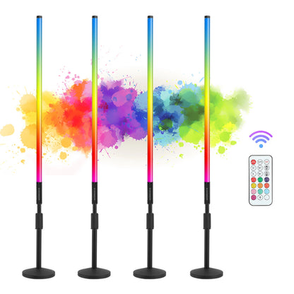 Free Shipping USA 4Pack Battery Rgb Led Neon Tube Light Bar With Stand Bracket for DJ Dance Stage Party Events Both Lighting