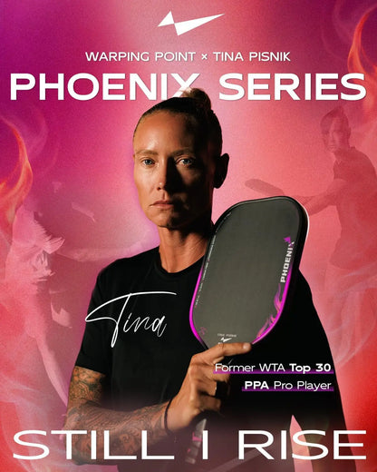 Warping Point Tina Pisnik Phoenix Pickleball Paddle UPA-A Approved Raw T700 Carbon Fiber 16MM/13.3MM Power Drive System Precise