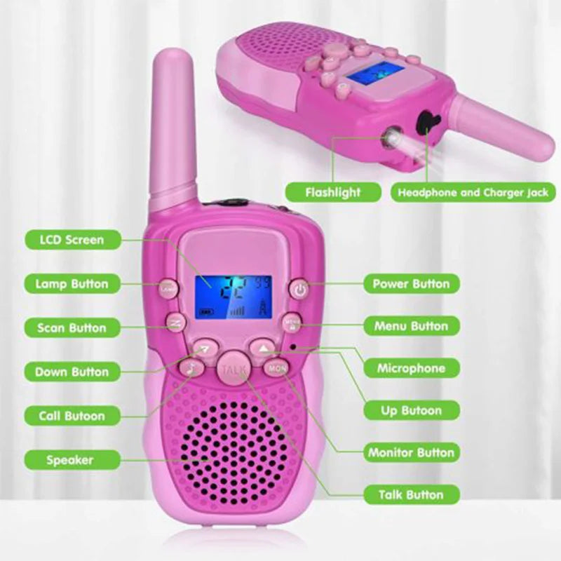 Fast 3 Day Shipping 3 Pack T388 Boy Girl Toy Birthday Gifts No License Needed Kids Mini Walkie Talkie for Outdoor Camping Hiking