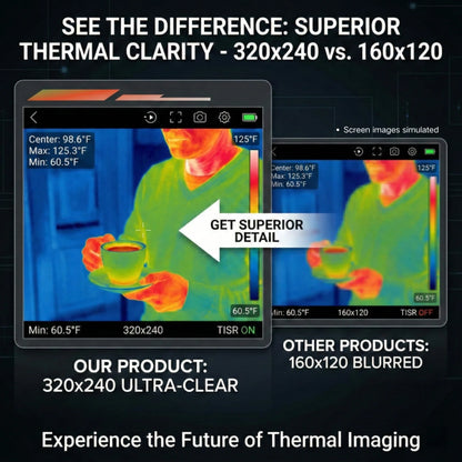 2026 Upgraded Portable Thermal Imaging Camera 320x240 High Definition Screen Rechargeable Battery Infrared Imager for Home Use