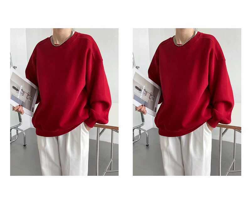 Luxi 2025 Autumn and Winter New Style Velvet Thickeneded Burgundy Sweatshirt for Women Korean Style Normcore Long-Sleeved Pullover Top 2628