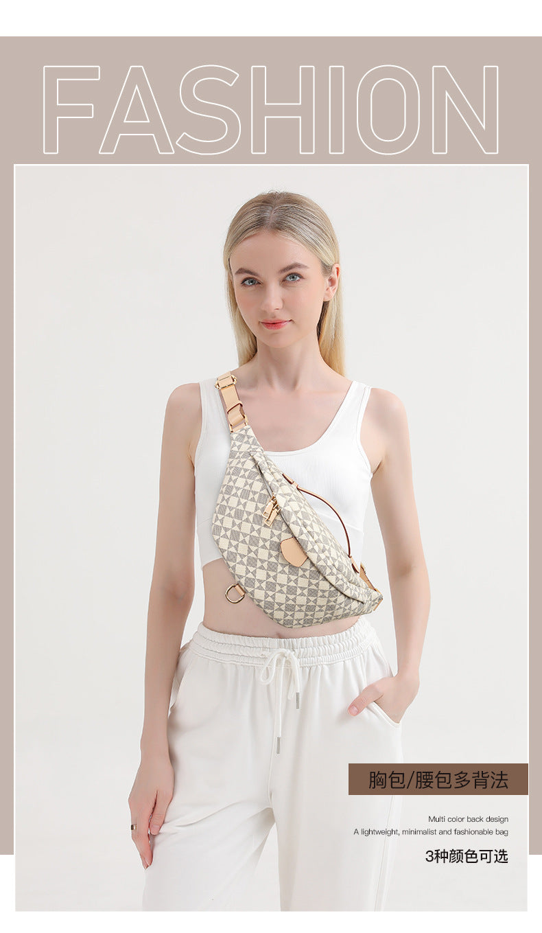 Wear-Resistant Waist Bag for Construction Site Work for Men and Women 2025 Spring and Summer New European and American Casual Versatile Trendy Big-Name Outdoor Chest Bag