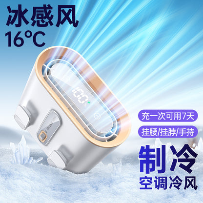 Cross-border new waist fan outdoor site lighting large capacity neck fan portable waist fan